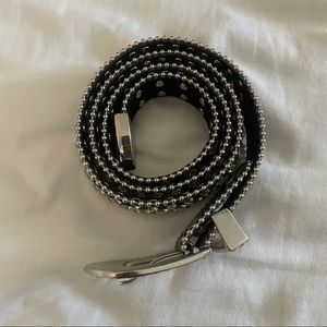 GENUINE LEATHER RHINE STONE BELT